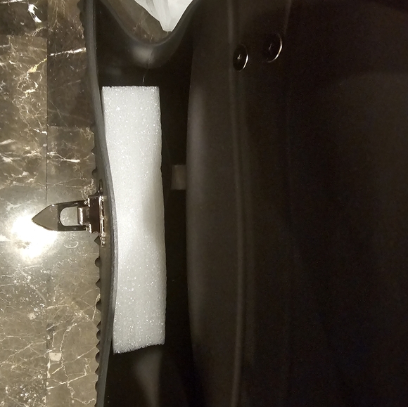 REBEL RICH BLACK VEGAN LEATHER STUDDED BAG WOLF AND BADGER NEW - Picture 4 of 8